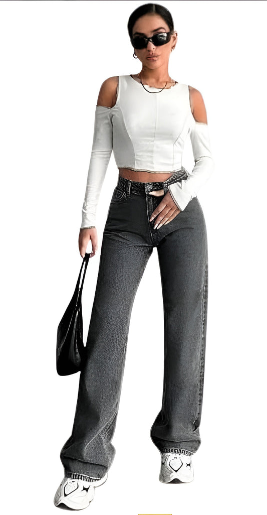 Straight Fit Grey Jeans 👖