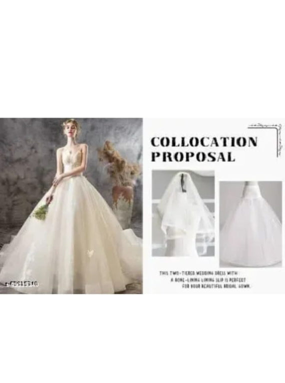 Skirts Women White 2 Layer Hoopskirt Cancan Underskirt Petticoat for Ball Gown and Bridal Lehenga