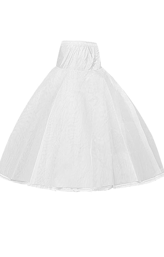 Skirts Women White 2 Layer Hoopskirt Cancan Underskirt Petticoat for Ball Gown and Bridal Lehenga