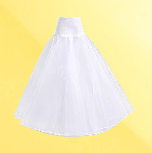Skirts Women White 2 Layer Hoopskirt Cancan Underskirt Petticoat for Ball Gown and Bridal Lehenga