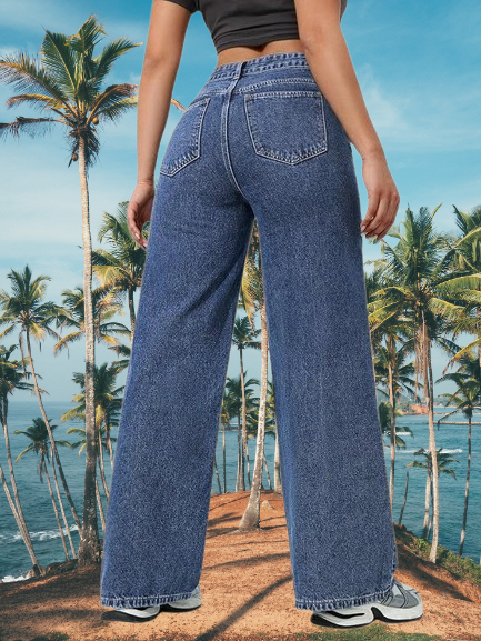 STRAIGHT FIT BLUE JEANS 👖