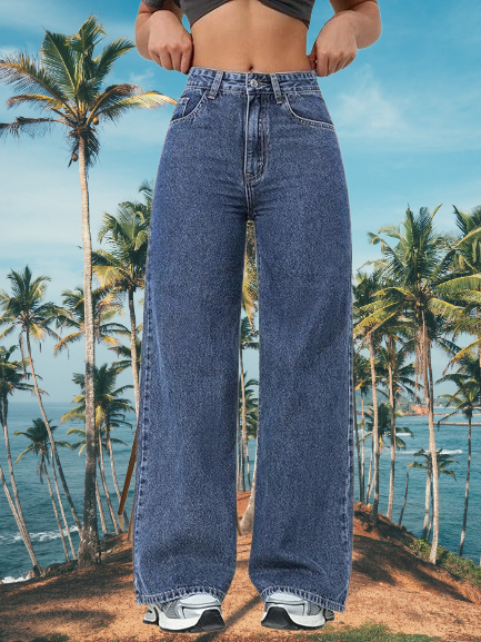 STRAIGHT FIT BLUE JEANS 👖