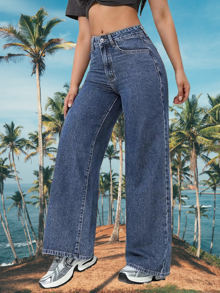 STRAIGHT FIT BLUE JEANS 👖