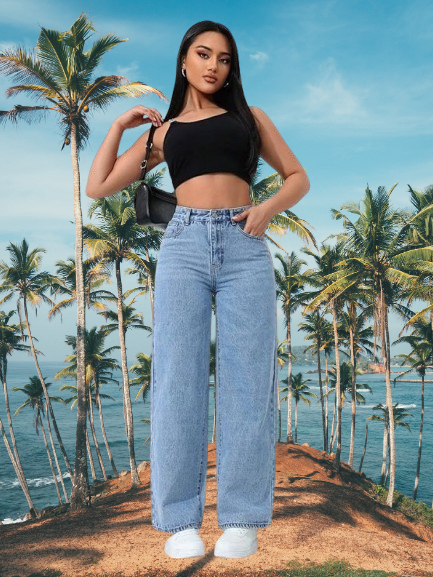 STRAIGHT FIT SKY JEANS 👖