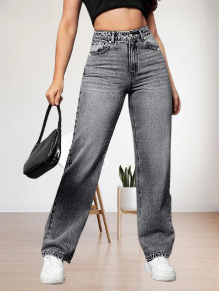 STRAIGHT FIT GREY JEANS  👖