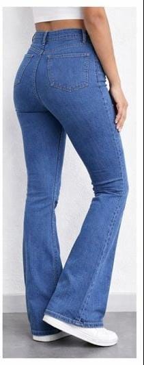 Blue bell bottom jeans women