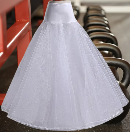 Skirts Women White 2 Layer Hoopskirt Cancan Underskirt Petticoat for Ball Gown and Bridal Lehenga