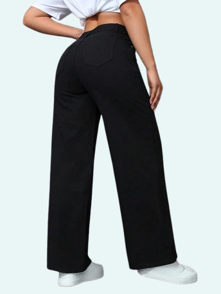 BLACK STRAIGHT FIT JEANS